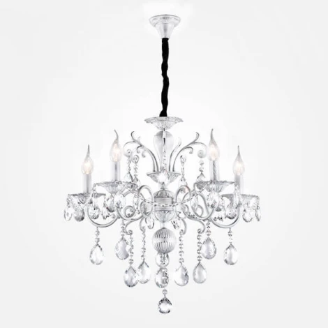 Подвесная люстра Eurosvet Viola 10064/5 белый с серебром Strotskis