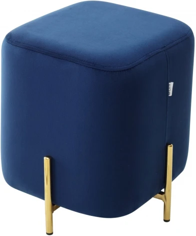 Пуф для гостиной ARES BLUVEL-86 NAVY BLUE / GOLD М-City