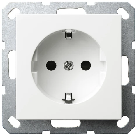 Розетка со шторками (белый глянцевый) Jasmart G-Classic G5501W