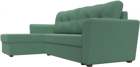 Диван угловой Амстердам Лайт левый угол (Зеленый/Рогожка) Лига Диванов арт.121171L