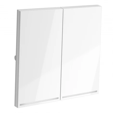 Клавиши для выключателя/переключателя двухклавишного с подсветкой Voltum S70 VLS000401 (белый глянцевый)