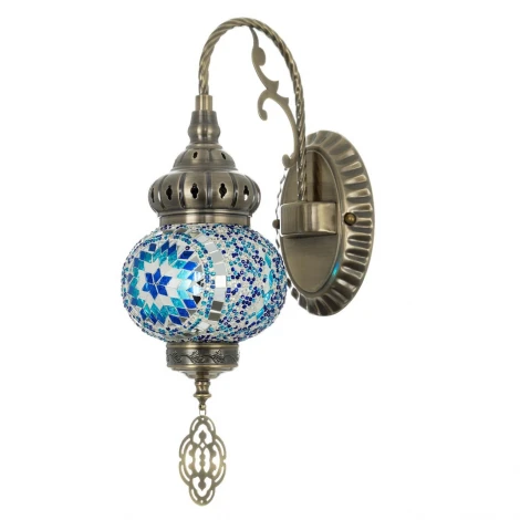 Бра ковка с подвесками Citilux Каир Мозаика синяя CL419316