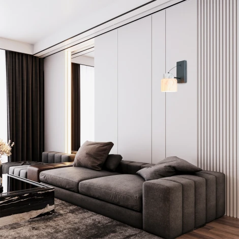 Бра Escada Marfeel 1173/1A E27*60W Black/Marble white