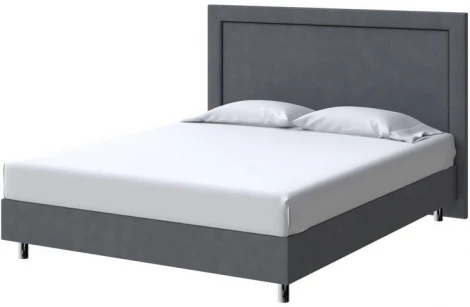 PROxSON Кровать London Boxspring Standart (Ткань: Рогожка Тетра Графит) 90x200