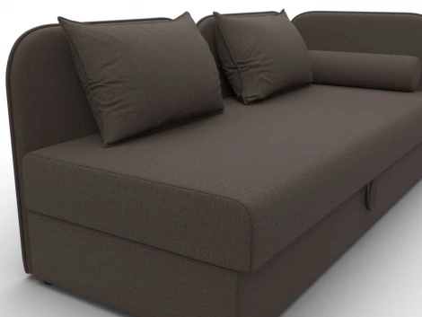 Тахта Лига-094 НПБ (ДСП,ЛДСП,Фанера/Пластик/Рогожка/Коричневый) Лига Диванов 132526