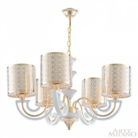 Подвесная люстра Arte Milano Florentia-8857 308857/5 Wh/Gd (220V, на цепи)