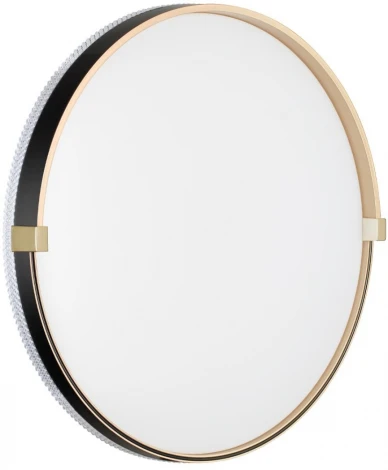 Настенно-потолочный светильник Sonex Olidi Black 7647/EL PALE SN пластик/черный/золотой LED 70Вт 3000-6000К D490 IP43 пульт ДУ (220V, круглые)