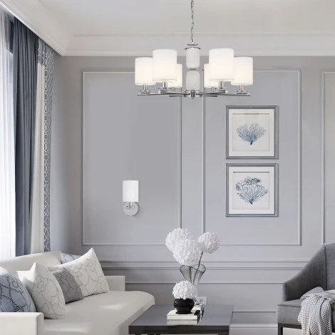 Бра Eurosvet Caprera 60146/1 никель (220V, круглые)