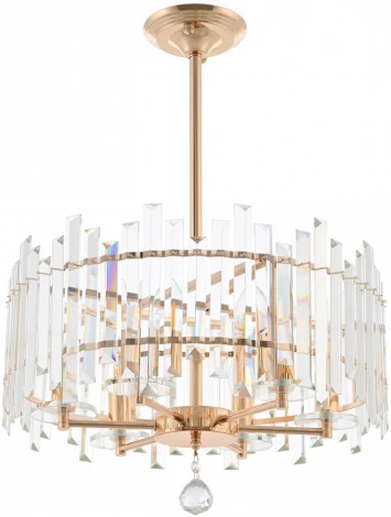 Подвесная люстра хрустальная на штанге Arte Milano Sorrento-2409 372409/6/350/470 GD (220V)