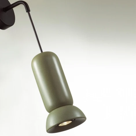 Бра Odeon Light Kerama 5054/1WB PENDANT черный/зеленый/металл/керамика GU10 LED 4W (220V, круглые)