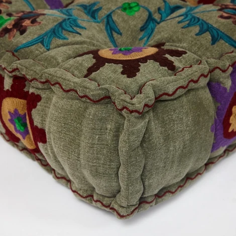 Модуль мягкий Secret De Maison SOL (mod. MA-109) серый с цветами (cotton canvas sujani)