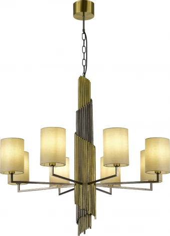 Подвесная люстра ST Luce Gloria SL1638.303.08 Латунь/Серый E14 8*42W (220V, на цепи)