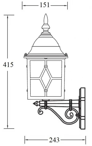 Настенный фонарь уличный Oasis Light TALLIN 1L 64301/02 Gb