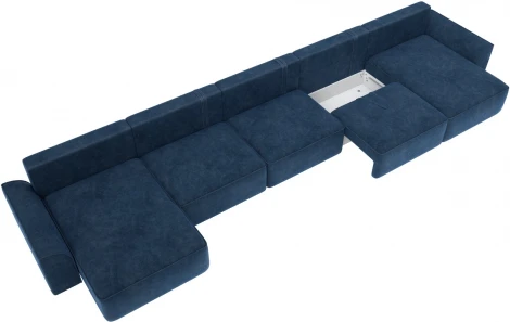 Диван п-образный Лига-048 НПБ МегаЛонг Лига Диванов (Велюр) арт.128322