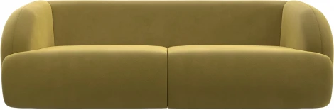 Диван прямой Лига-041 (Желтый/Микровельвет) Лига Диванов арт.122197