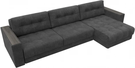 Диван угловой с декором Лига-049 НПБ Лонг Лига Диванов (Велюр) арт.128301