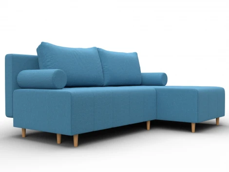 Диван угловой Лига-102 угол универсальный (ДСП,Брус,Фанера,Рогожка/Голубой) Лига Диванов 134798