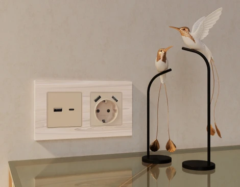 Рамка Ambrella Volt ALFA Grand (Бежевый мрамор) 2-ая AF930302