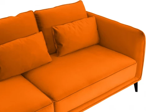 Диван Amsterdam трехместный ОГОГО (арт.698442), (Ткань/Желтый)