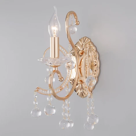 Бра Eurosvet Collana 10096/1 золото/прозрачный хрусталь Strotskis