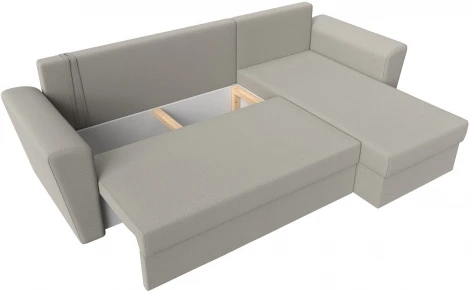 Диван угловой Амстердам Лайт правый угол (Бежевый/Рогожка) Лига Диванов арт.121167