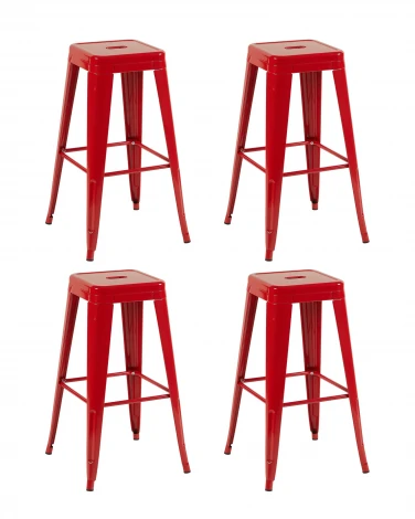 Стул барный TOLIX красный глянцевый KD 4 шт. Stool Group УТ000042399