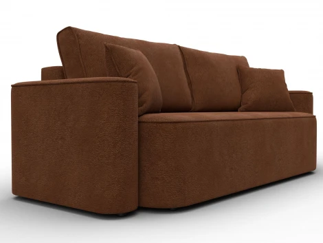 Диван прямой Лига-118 НПБ (ДСП,ЛДСП,Брус,Фанера,Велюр/Терракотовый) Лига Диванов 137080