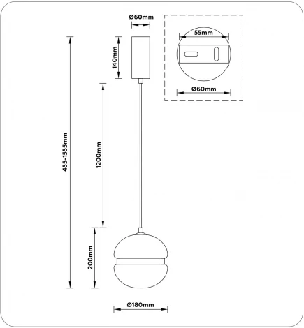 Подвесной светодиодный светильник Ambrella High Light LH11001 (220V, на проводе)