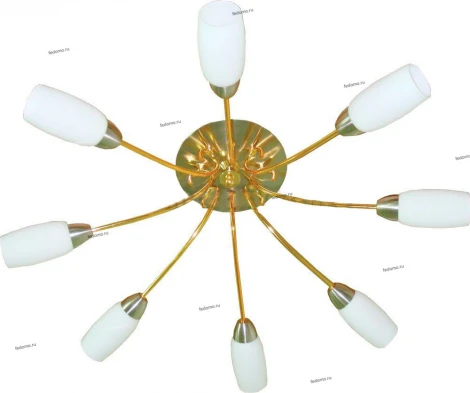 Потолочная люстра N-Light PX-0041 PX-0041/8B золото+матовый хром
