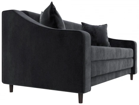 Диван прямой Лига-071 (ЛДСП,Брус,Фанера/Дерево/Велюр/Темно-серый) Лига Диванов 129777