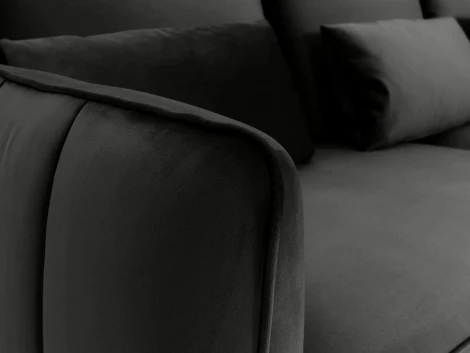 Диван Amsterdam трехместный ОГОГО (арт.342355), (Ткань/Черный)