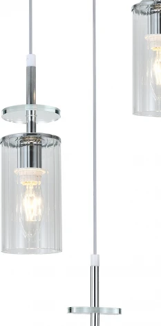 Подвесной светильник Escada Avolto 10191/3 Chrome 3x40Вт E14, металл/стекло, хром (220V, на проводе, круглые)