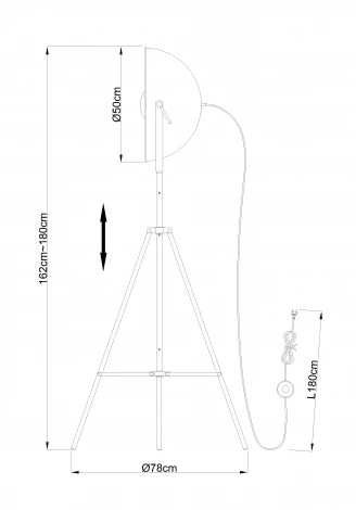 Торшер-прожектор на треноге Globo Xirena 58286 (220V)
