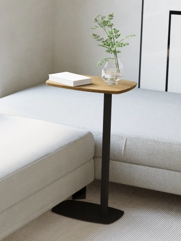 Стол придиванный Дей орех кантри/черный Mebelik 009795