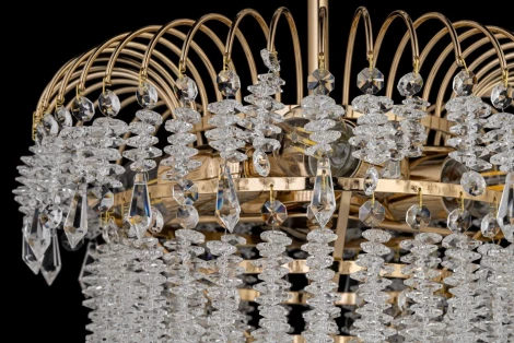 Подвесная люстра Arti Lampadari Sardinia E 1.5.40.105 G (220V, хрусталь, на цепи)