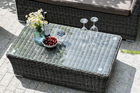 Журнальный столик из искусственного ротанга, цвет графит 4SIS Капучино YH-S4133W graphite