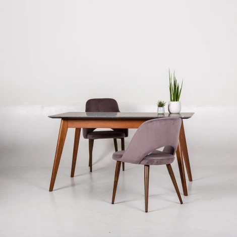 Стол R-Home Лунд раскладной 120-160 БУК-Мрамор Графит