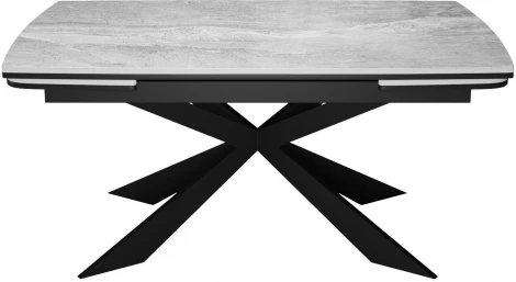 Стол DikLine KM160 мрамор С31 (керамика серая глянец)/опоры черные 00-00068380