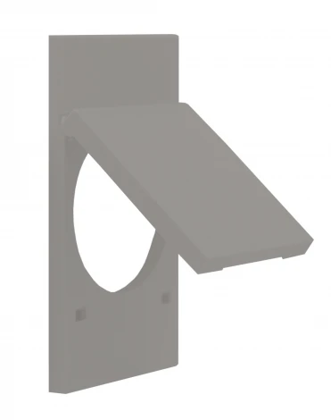 Накладка с крышкой на розетку 220V с/з со шторками винтовой зажим 16A (серый матовый) Meiton AS04P