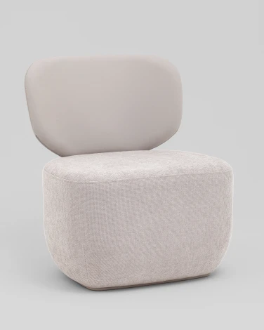 Кресло Спейс спинка экокожа, сиденье шенилл светло-серый Stool Group УТ000042297