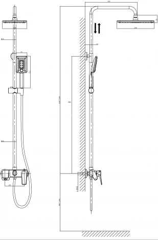 Душевая стойка Rush Nevis NE1735-40