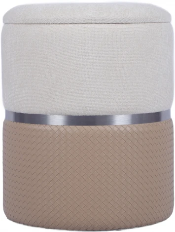 Пуф Кэрри с ящиком серебро шенилл бежевый Stool Group арт.УТ000039382