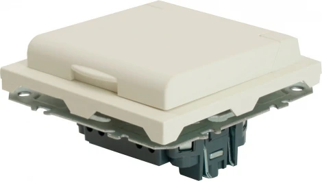 Розетка без заземления с защитной крышкой (белый) Stekker Эмили 49878