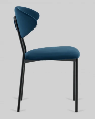 Стул обеденный Квинси велюр синий Stool Group арт.УТ000041641
