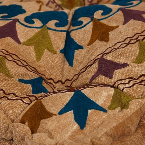 Модуль мягкий со спинкой Secret De Maison RADJA (mod. MA-103) желтый с цветами (cotton Kilim)