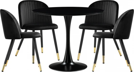 Стол кухонный Woodville Иемура black / gold