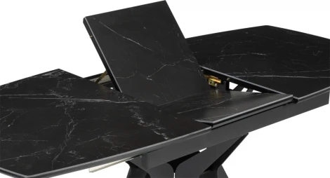 Керамический стол Notta Риполь 140(180)х80 черный мрамор shakespeare black / черный арт.612883