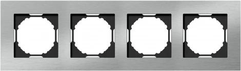 Рамка 4-я, Natural серебристый алюминий Donel A07 DEN214SA