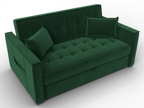 Диван прямой Лига-104 (140) (ЛДСП,Брус,Фанера,Велюр/Зеленый) Лига Диванов 134870