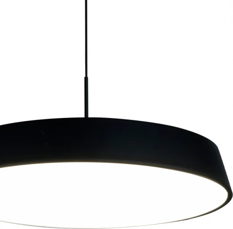 Подвесной светодиодный светильник Escada Simply 10301/1LED Black 70Вт, изменение цветовой температуры с помощью выключателя, металл/акрил, черный (220V, на проводе, круглые)